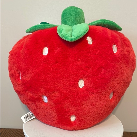 Hug Me Cute Red Strawberry Plush Pillow - Picture 3 of 3